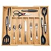 SMIRLY Bamboo Silverware Organizer for Drawer - Expandable Kitchen Drawer Organizer, Kitchen Utensil Organizer for Kitchen Drawers - Silverware Tray for Drawer - Flatware & Cutlery Organizer in Drawer