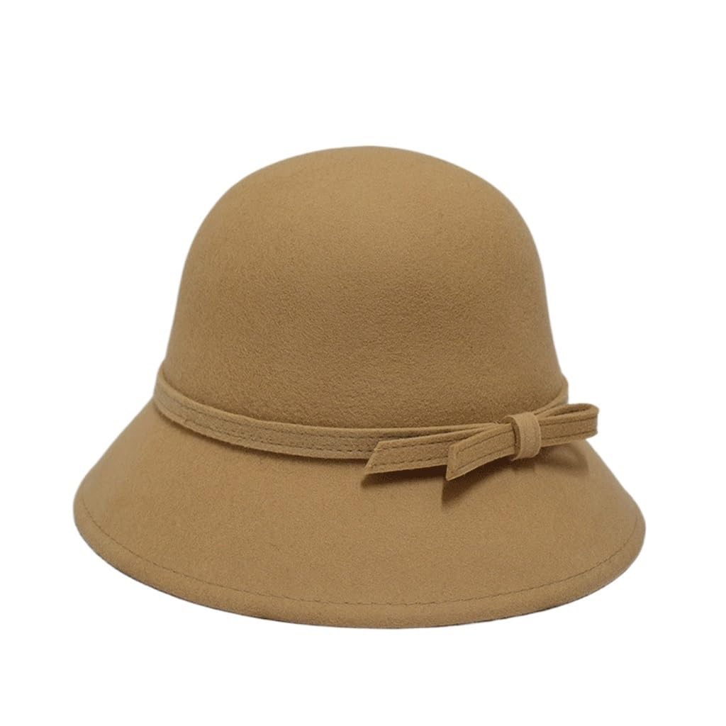 Chapeau en feutre chaud femme, chapeau de dôme coupe-vent pour l'hiver