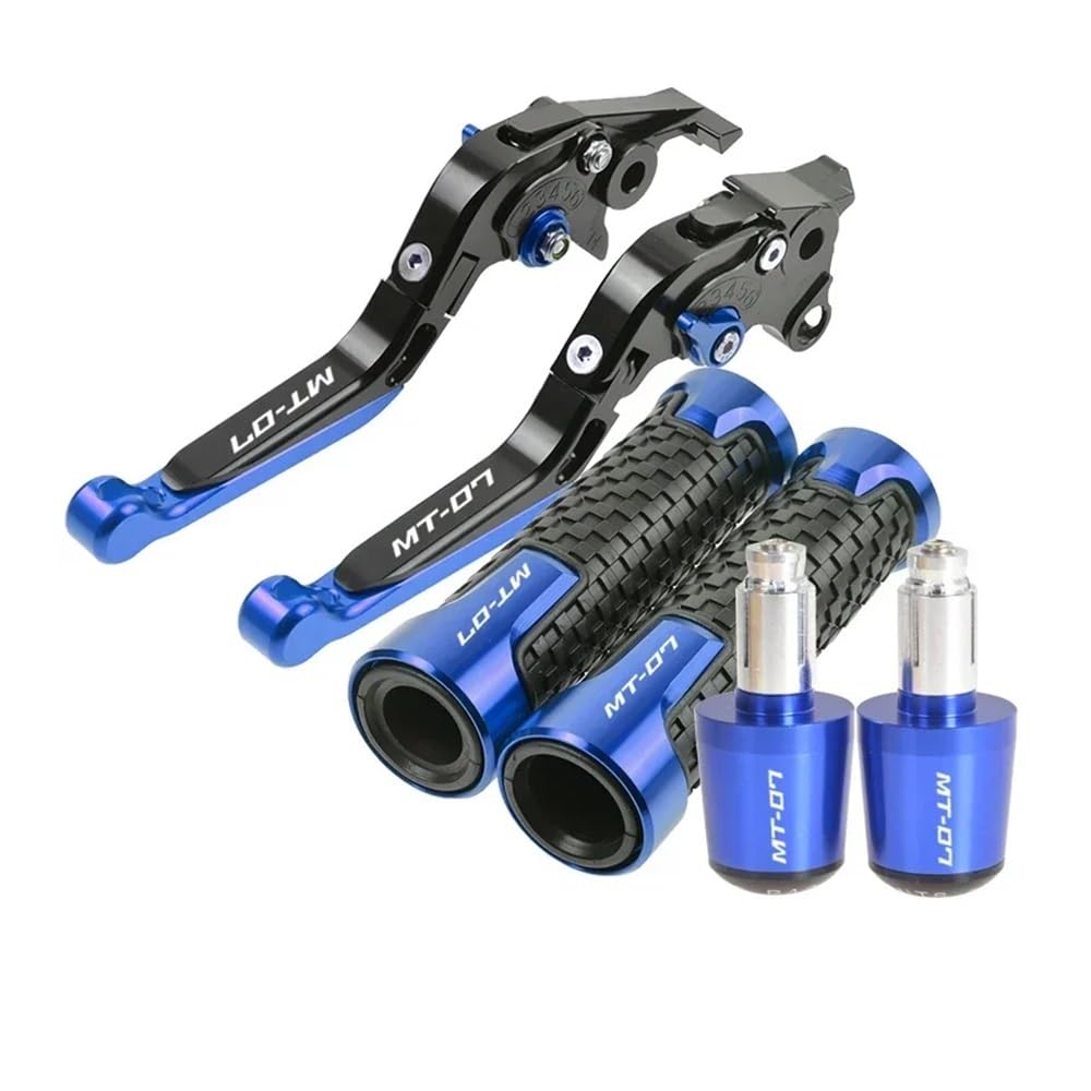 Xvasdgaer Blue Motorcycle Brake Clutch Levers Handlebar Grip For Ya&Maha Mt-07 Fz-07 2014-2019(Blue)