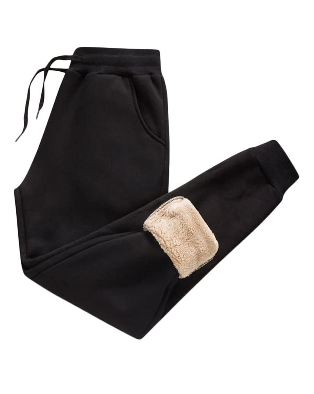 Joggers Hommes Thermo Fleece Pantalons De Sport Loisirs Doublés Épaissie Hiver Chaud Sports Pantalons De Survêtement Workout Gym