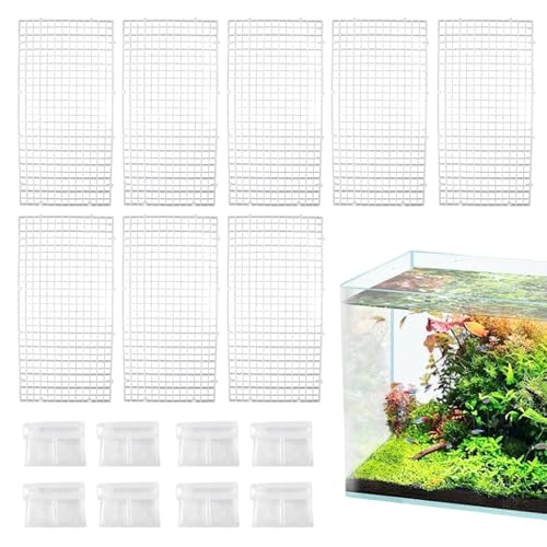MHLLGN 8 Pack Transparent Acrylic Tank Lid with Clips, Aquarium Lid Hood, Fish Tank Top Cover...