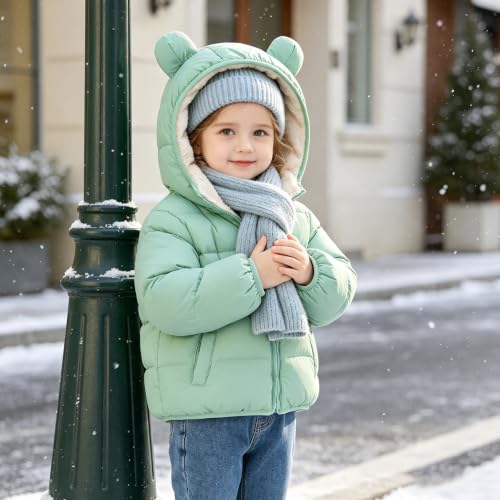 Image of BFUSTYLE Baby Toddler Coats Boys Girls Bear Ear Hooded Puffer Jackets 6M-5T