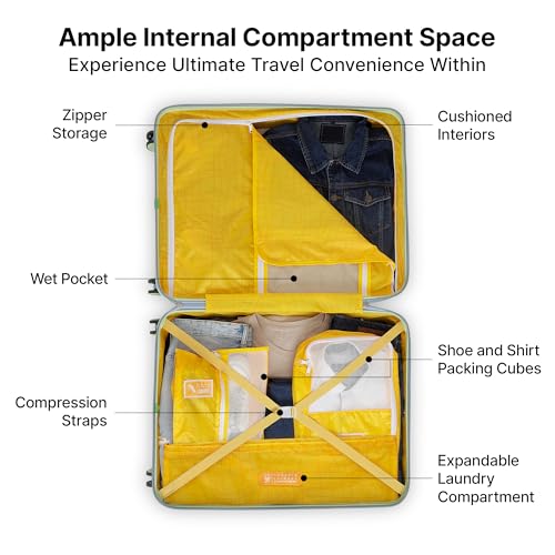 Image of uppercase Astro Trolley Bag Set Of 3 (S+M+L)|Cabin & Check-In Hardsided Trolley Bag|Flushed Tsa Lock & Anti-Theft Zippers|Dual Spinner Wheel Suitcase For Men & Women|2000 Days Warranty(Blue),74.5 Cm