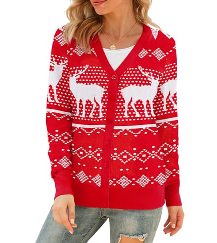 Image of VIISHOW Women Long Sleeve Button Down V Neck Lightweight Basic Knit Sweater Cardigan