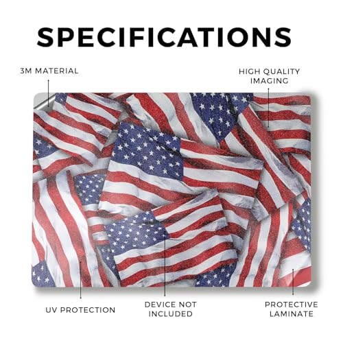 Image of Glossy Glitter Laptop Skin Compatible with Surface Laptop 7 15 inch (2024) - Patriot - Premium 3M Vinyl Protective Wrap Decal Cover - Easy to Apply | Crafted in The USA by MightySkins