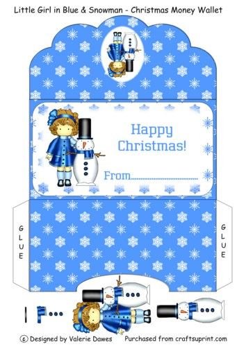 Little Girl in Blue & Pupazzo di neve - Natale