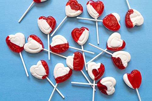 Heart Lollipops by Candy Creek, Bulk 18 lb. Carton, Strawberry Cream Valentine’s Candy