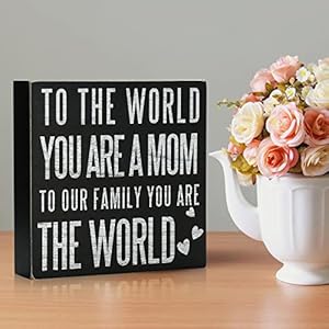 Tjmoreebirthdaygiftsformomchristmasgiftformother6x6woodboxsigntotheworldyouareamombuttoourfamilyyouaretheworldrustichomedecormothersdaygiftsfromsondaughter Urban Country Home Decor Tjmoree birthday gifts for mom christmas gift for mother 6×6 wood box sign to the world you are a mom but to our family you are the world rustic home decormothers day gifts from son daughter urban country home decor