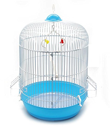 BPS Jaula Pájaros Metal con Comedero Bebedero Columpio Saltador Cubeta Diferente Modelos Color envia al Azar (Modelo1249: 33.5 * 33.5 * 53cm) BPS-1249