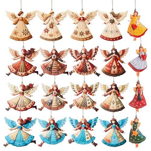 Sxutop 20 Stück Engel Weihnachtsanhänger Weihnachtsengel Deko mit...