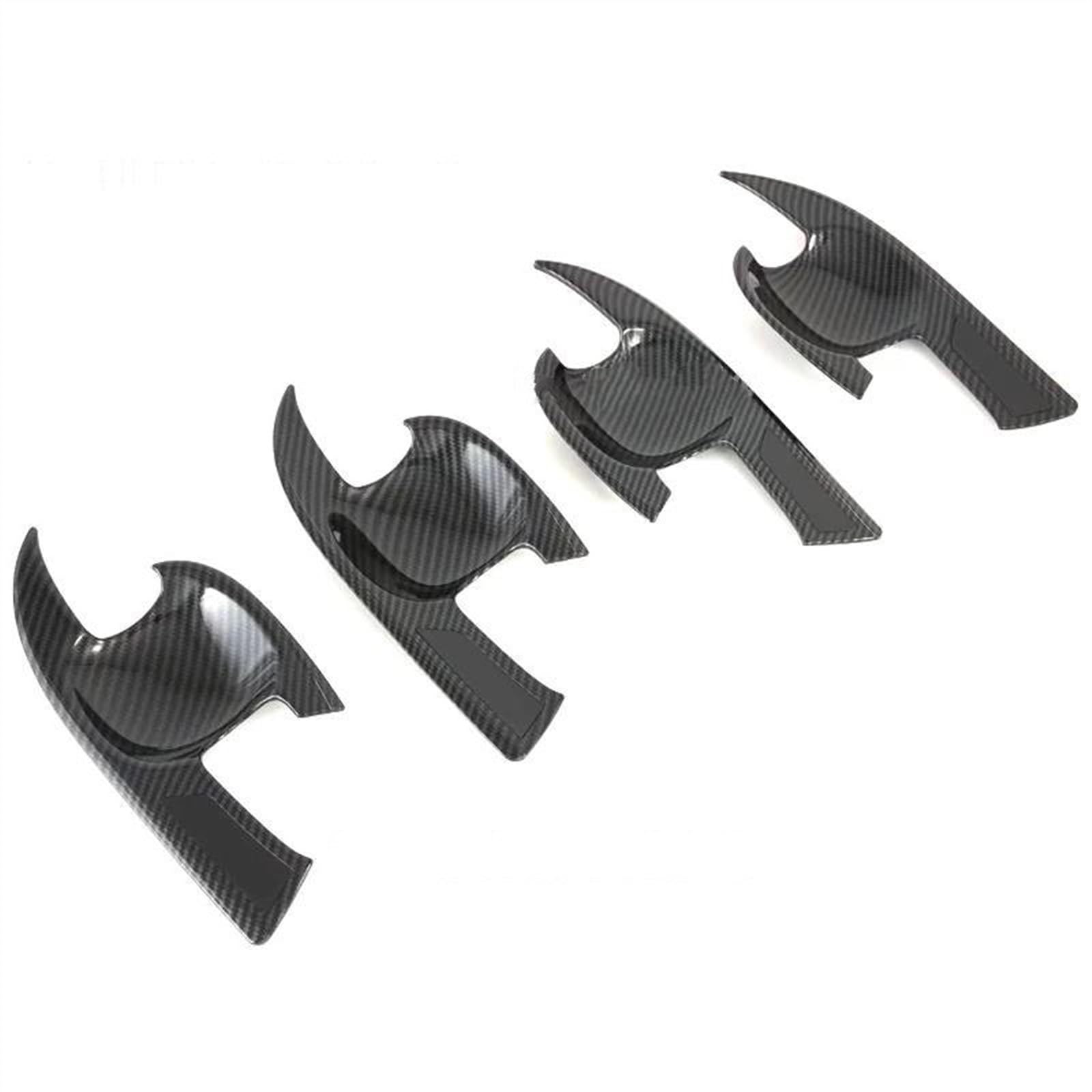 Kjhopy Carbon B Chrome Door Handle Cup Bowl Cover Kit For Toyota For Prius C Xw50 For Prime Phv 2016-2020 2021 Exterior Accessories Exterior Door Handle(Carbon B)