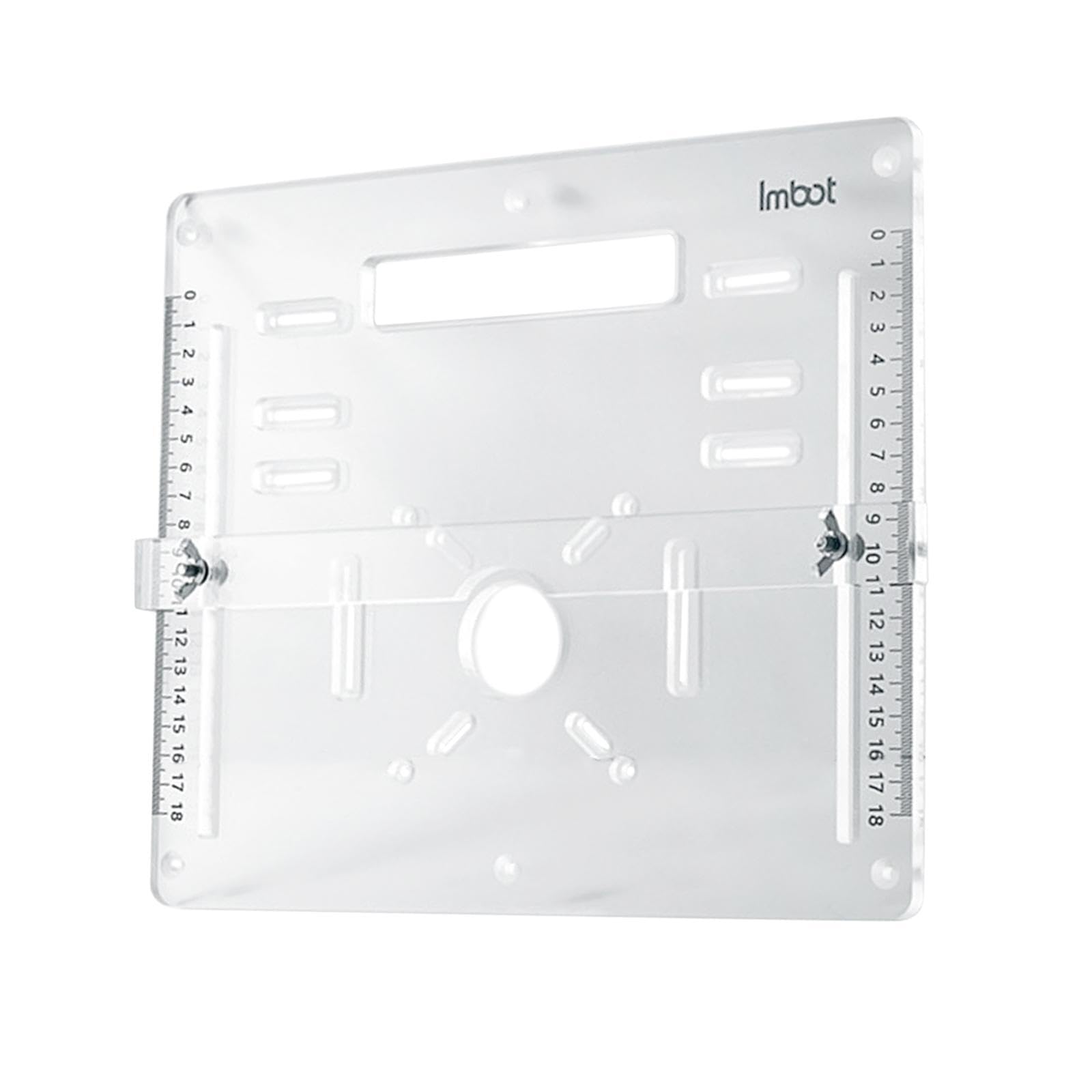 Placa de corte para carpintero sin perforaciones y placa inferior de riel guía para sierra circular con excelente durabilidad Base de máquina de, Claro, l