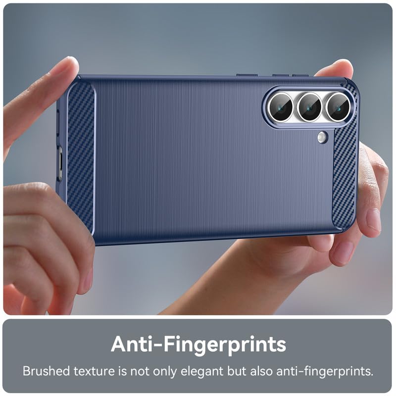 Image of Hybrid Carbon Fiber Back Case for Samsung Galaxy S25 FE (Blue)