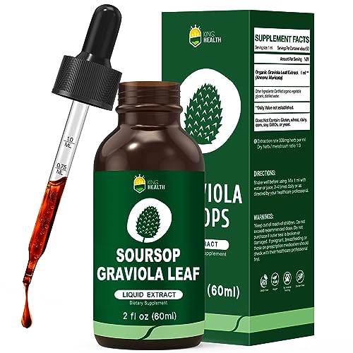 Organic Soursop Graviola Leaf Extract Liquid Drops | Soursop Bitters Liquid | High Absorption,
