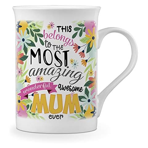 This Belongs to The Most Amazing Wonderful Awesome Mum Ever Novelty Gift Fine Bone China Mug Cover
