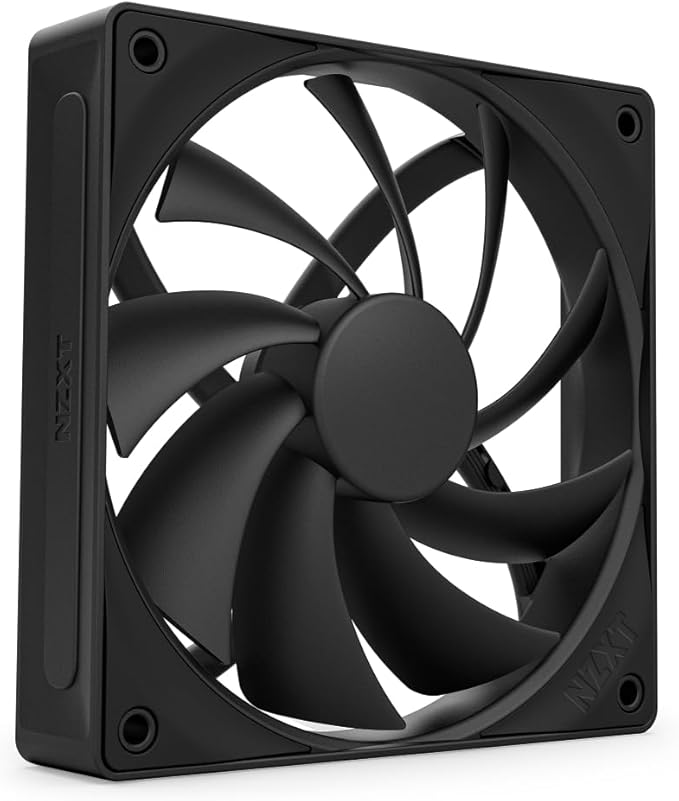 NZXT F120Q | 120mm Quiet Airflow PC Case Fan | Intake or Exhaust Operation | Bevelled Frame for Concentrated Airflow | Hydrodynamic Plain Bearings | Quiet | PWM Control | Black
