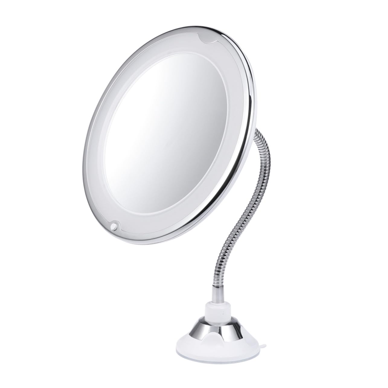 Miroir maquillage LED réglable grossissant à ventouse puissante