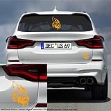 Decus Wolf XL 0222 (pomarańczowy) // naklejka OEM JDM Style naklejka