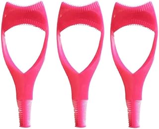Greethga Aplicador de máscara de pestañas, herramienta para pestañas superior e inferior, protector de pestañas, color rojo rosa