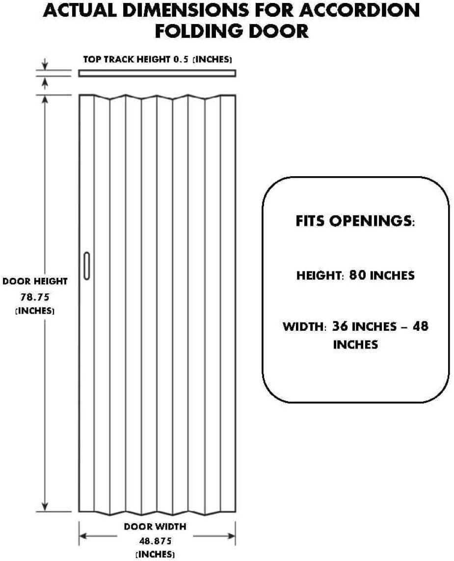 LTL Home Products VS4880F Via Accordion Folding Door, 48" x 80", Fruitwood