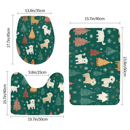 Tapis salle de bain antidérapants Noël pour sécuriser le sol - 3