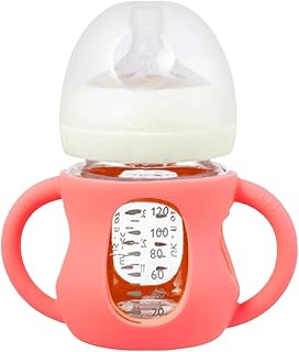 Feeding Bottle Handle Easy Grip Silicone Holder | Breast Milk Bottle Handle for Milk Water Feeding Formula Transition Home Travel