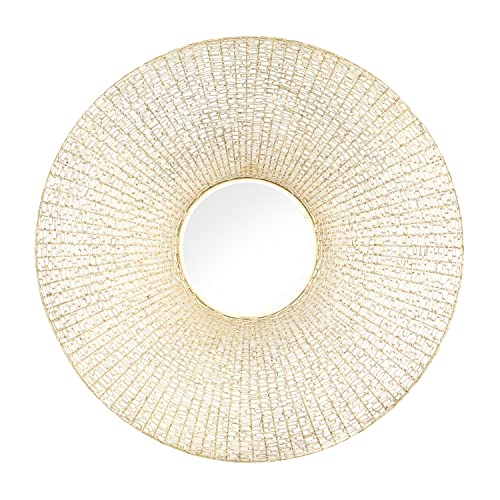 Deco 79 Metal Starburst Wall Mirror, 36" x 3" x 36", Gold