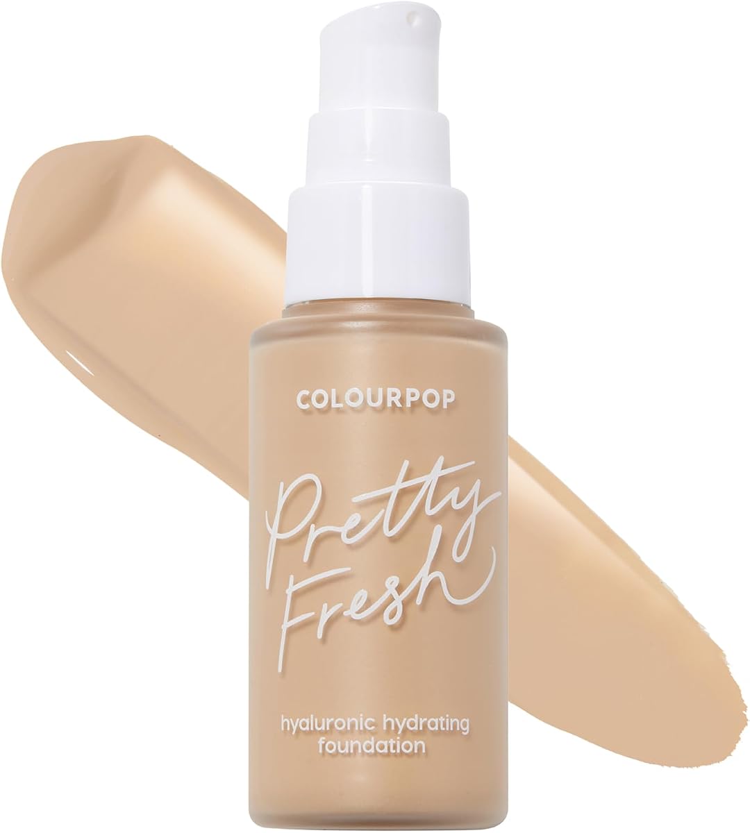 Base líquida Pretty Fresh - Base hidratante con cobertura media y edificable y acabado natural - Enriquecida con ácido hialurónico y agua de coco - Luz 70 W (1 oz)