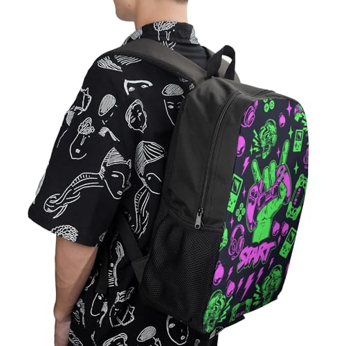 VitVerCosy Gamepad School Backpack Lightweight Laptop Backpacks Large Capacity 1 Main Compartment Outdoor Bookbag for Kids Boys Girls (Color9) by VitVerCosy - Used condition - Image 7