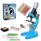 Microscope Observation Children Biological Microscope Kit 100X-400X-1200X(24 Slides)