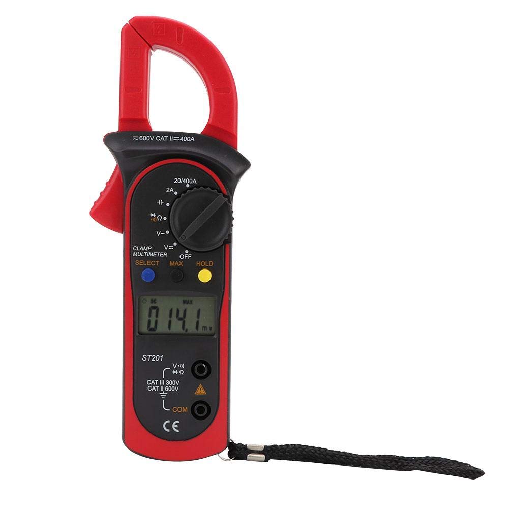Oumefar Automatic Digital Clamp Meter Current Multimeter DC AC Voltage Diode Tester 4000 Counts Multimeter Maintenance Kit for Electrician(red)