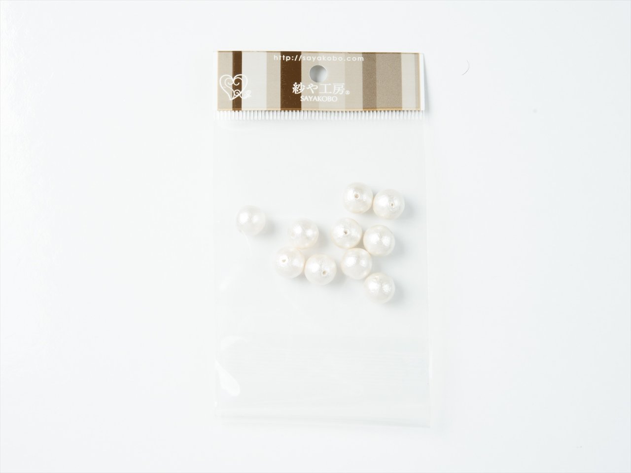 Amazon.co.jp: パールコットンパールパーツ ホワイト 10mm 1cm 10個 白