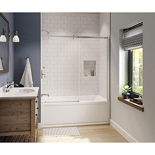 MAAX 105520-L-000-001 Exhibit Rectangular Acrylic Soaking Bathtub with Left Hand Drain, Integrated Tiling Flange and Skirt, 59.75-in L x 32-in W x 17.75-in H, White - Thumbnail 4