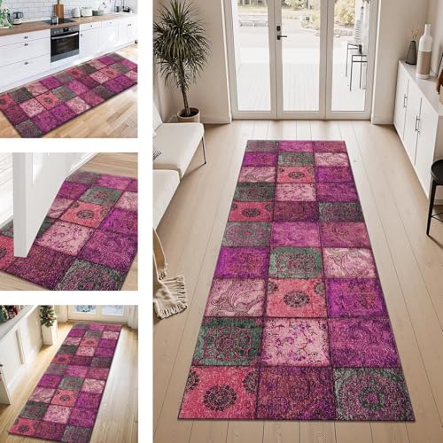 Tapis de passage rouge 50x300cm en polyester antidérapant pour cuisine - 2