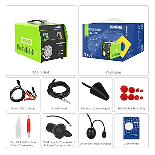 MR CARTOOL T105 Auto EVAP Rookmelder Machine, Dual Modes 12V Automotive Brandstofleidingsysteem Lekkagetester met… - Image 6