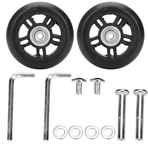 Preisvergleich Produktbild VGEBY1 2Pcs Gepäck Ersatzräder, Gummi Reise Kofferräder mit Reparatursatz(70mm-PVC)
