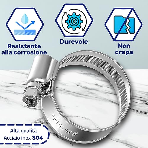 Fascette Metalliche Ø 24-36 mm 9 mm Fascette