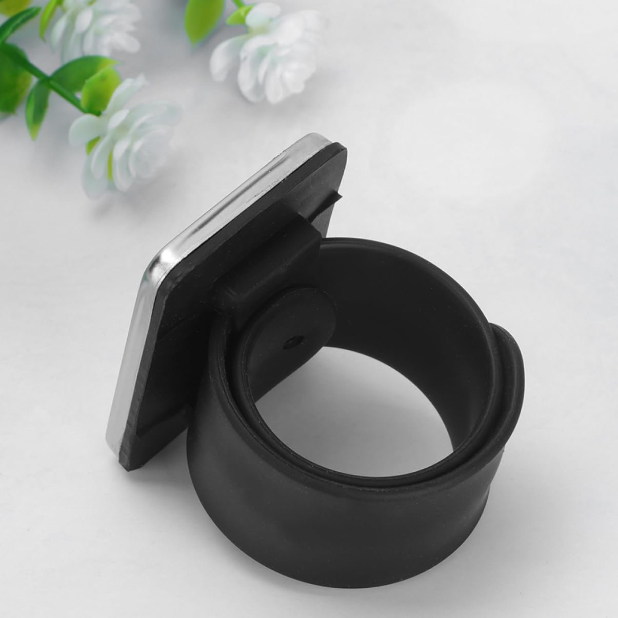 2 Stück Magnetisches Silikon Klatscharmband Nadelkissen für Friseure und Nähen Robustes Eisenarmband mit Handgelenksschlaufe Salon und Nagelstudiozubehör