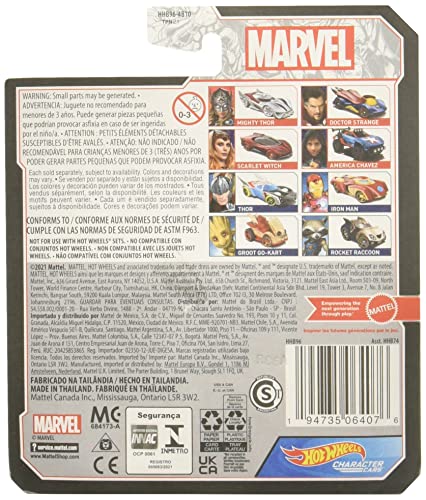 Hot Wheels Character Cars Marvel Rocket miniatura 2