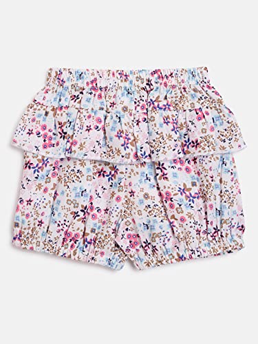 Image of Nautinati Baby Girls Cute Printed Top and Shorts Clothing Set | Age 0-3 Years