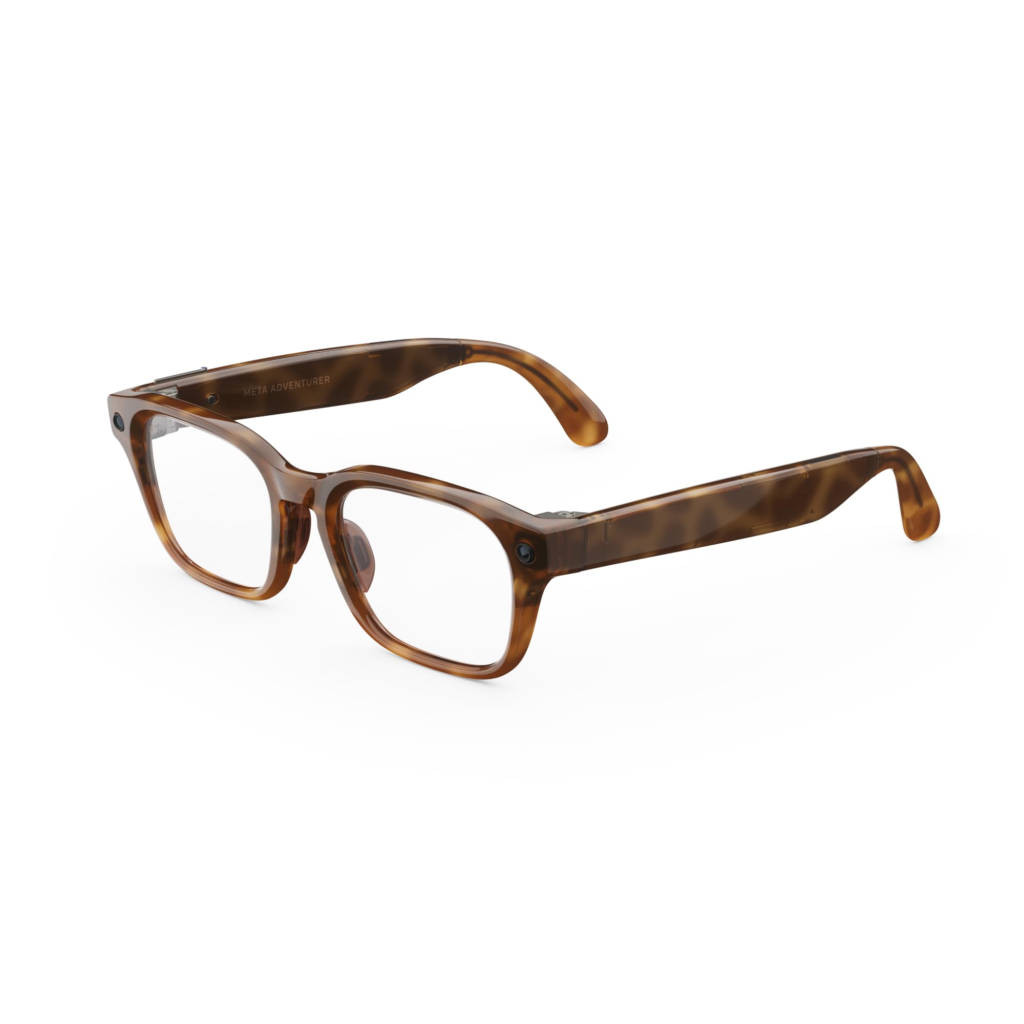 Meta Adventurer Classic Tortoise | Smart AI glasses for Women, Men AI, 12MP Camera, Live Translate — 3K HD Resolution — 8+ Hour Battery — Range of Sizes — Clear Lenses