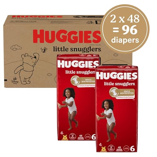Image of Huggies Size 6 Diapers, Little Snugglers Baby Diapers, Size 6 (35+ lbs), 96 Ct (2 Packs of 48)