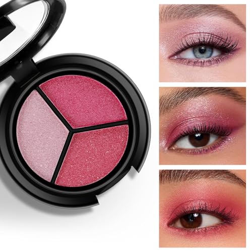 Boobeen 3 Colour Eyeshadow Palette, Highly Pigmented Palette for Make Up, Easily Mixed Powders with Mirror, Party Makeup to Brighten Eyes Area - Image 7