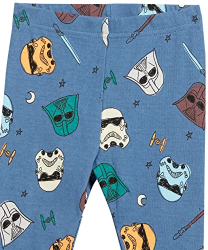 Amazon Essentials Disney | Marvel | Star Wars Boys' Snug-Fit Cotton Pajamas, Pack Of 3, 3-Piece Star Wars Navy Rule The Galaxy Set, Small #TOP3