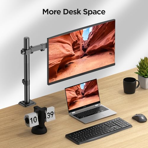 KOORUI Monitor Halterung für 13-32 Zoll, Monitor Arm für LED LCD Bildschirme bis 10 kg, Ergonomisch, Höhenverstellbar, Neigbar, Drehungbar, VESA 75x75/100x100mm