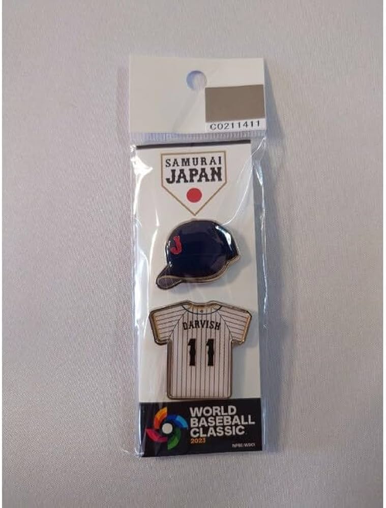 【新品】2023 wbc侍ジャパン　ダルビッシュ有　　ユニフォームピンバッジ Amazon.co.jp: ダルビッシュ有 侍ジャパン ユニフォーム
