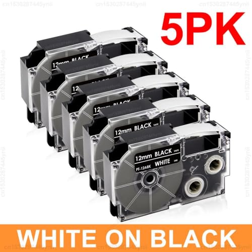 3 5PCSȔSxe[v9mm 12mmxv^[fXR-9WE XR-12WE XR-9YW XR-12YW XR-12X KL-60 KL-100jo[TtBbg(5PK White on Black)