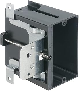 ARLINGTO Arlington FA101 1-Gang Adjustable Non-Metallic Outlet Box 3.720 Inch x 2.299 Inch x 3.875 Inch 21 Cubic-Inch in/Out Box