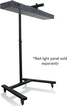 Red Light Therapy Stand, Horizontal Mobile Stand for HGPRO Series Red and Near Infrared Light Therapy Panels, Perfect for Home Use or Commercial Use, Adjustable Height, Wheel Locks