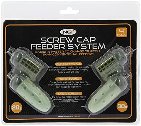 NGT Screw Cap' Feeder Set (Pack of 4) - Green, One Size